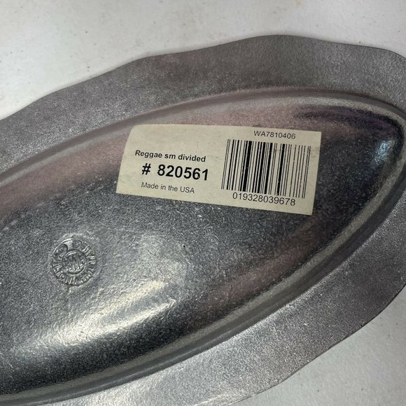 Wilton Armatale 13" Reggae Pewter Divided Platter Serving Discontinued New - Picture 6 of 6